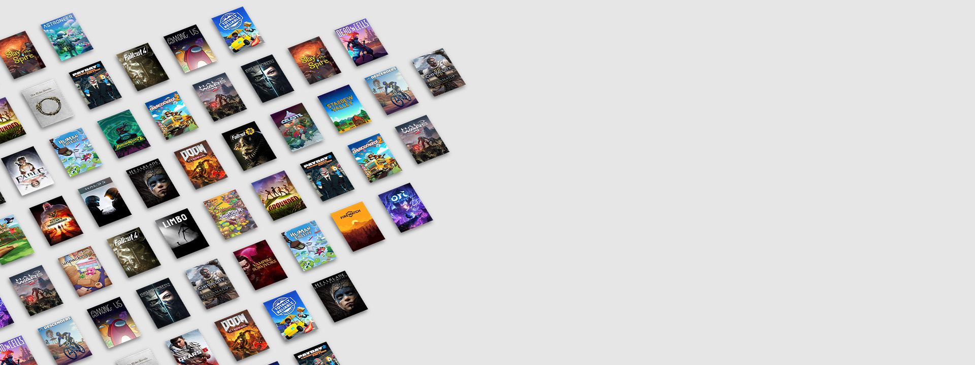 An array of game box shots from the Game Pass Core catalog