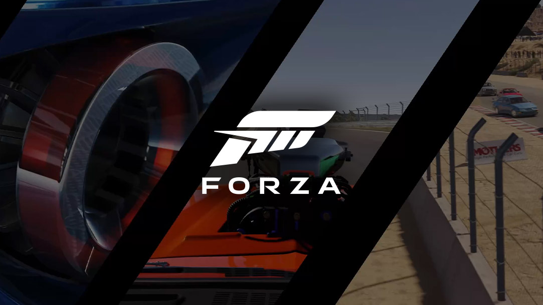 「Forza」シリーズ、コースを走り回るさまざまなクルマのモンタージュ。